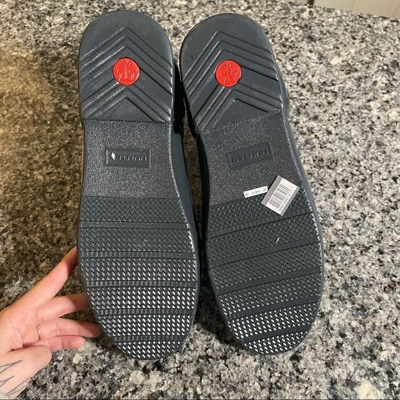 NWOT Hunter Original Refined Quilted Gloss Chelsea Waterproof Boots Dark Slate - Picture 8 of 11